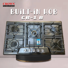 Crown CR-1B Built-In Gas Hob – Single Burner Compact Cooktop for Small Kitchens