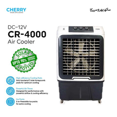 Cherry Room Air Cooler CR-4000 DC 12 Volt 90 Liters Ice Box 3 Bottles Brand Warranty
