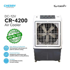 Cherry Room Air Cooler CR-4200 DC 12 Volt 90 Liters Ice Box 6 Bottles Brand Warranty