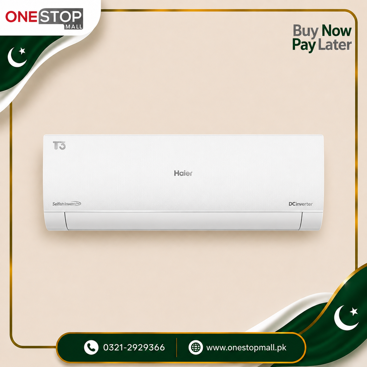 Haier 1.5 Ton Solar Hybrid T3 Plus Compressor 0 Electricity Bill