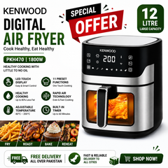 Kenwood 1st Copy PKH470 Digital Air Fryer 12L 1800W | LED Touch Display | Healthy Oil-Free Cooking
