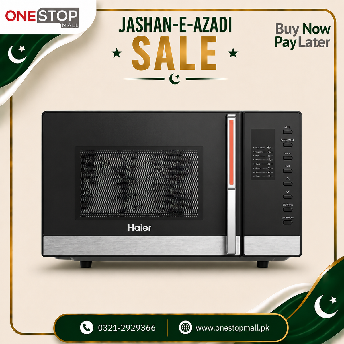 Haier HMW-23200-23L Digital Microwave Oven Brand Warranty