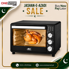 ANEX AG-3075 Deluxe Oven Toaster | Bake, Roast, Grill & Toast | 2 Years Warranty