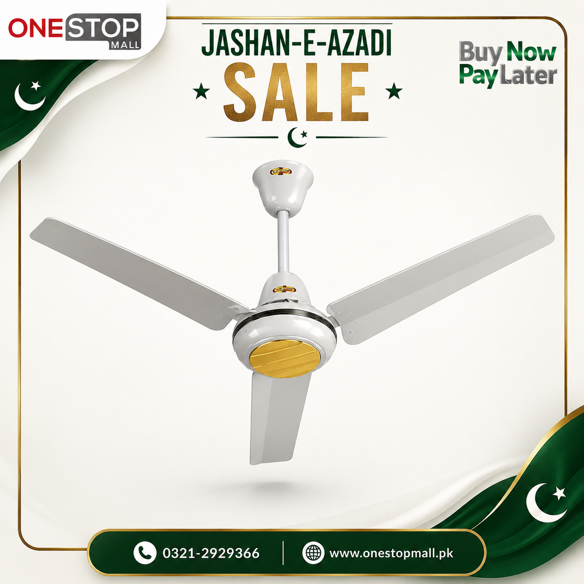 Super Asia Ceiling Fan Jazz Plus Modle Inverter AC DC  Fan 56 Inch 35 watts 99.9% Pure Copper Wire Brand Warranty