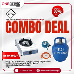LPG Package NewStar LPG Gas Cylinder 4Kg 3 Star Lpg Gas Regulator 22 Mm Grip LPG Stove SD-5128