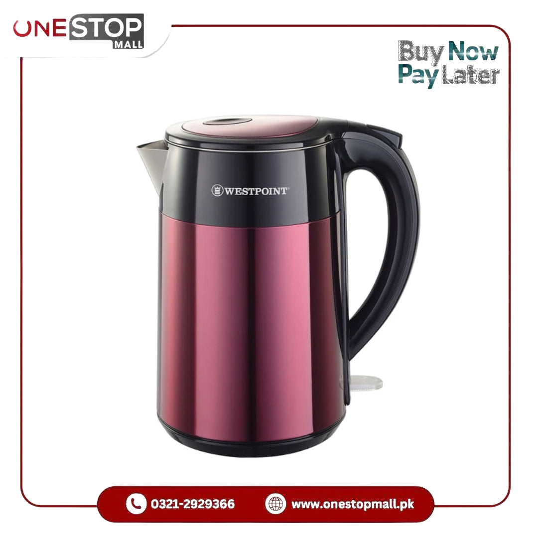 Westpoint Deluxe Cordless Kettle WF-6174 Double Layer Design Brand Warranty