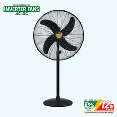 Super Asia AC DC Pedestal Fan 24 Inch Best Air Throw Due to Specially Designed Blades Brand Warranty