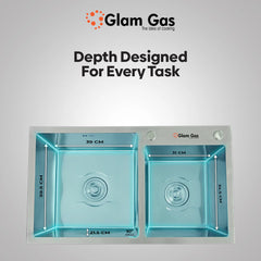 Glam Gas Sink LIFE STYLE-12 Stainless steel sink Brand Warranty