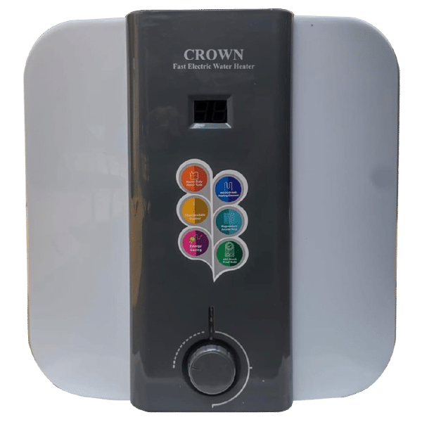 Crown Electric Geyser EG-15L(D) 15 Litre Imported Itli Element Digital Full ABS Pure Body Brand Warranty