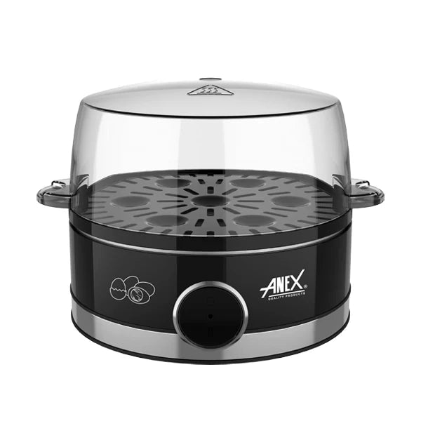 ANEX AG-775 Deluxe Egg Boiler Capacity 7 Eggs Easy Cleaning Removable Egg Holder Brand Warranty