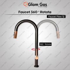 Glam Gas (Faucet Flow-12) Imported Aerater Stainless Steel Flexible Hose Brand Warranty