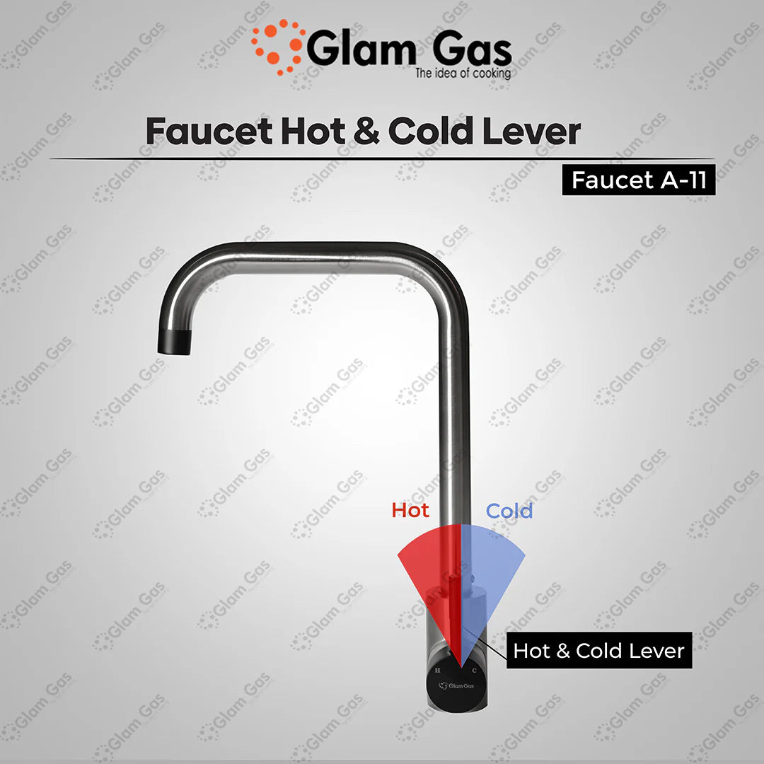 Glam Gas Faucet (Faucet A-12) Imported Aerater Stainless Steel Flexible Hose Brand Warranty