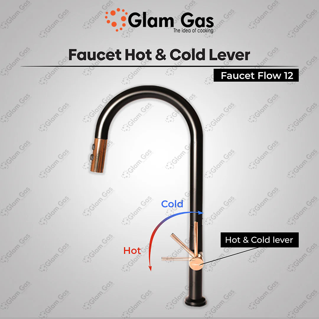 Glam Gas (Faucet Flow-12) Imported Aerater Stainless Steel Flexible Hose Brand Warranty