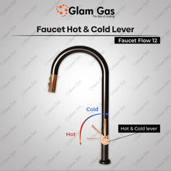 Glam Gas (Faucet Flow-12) Imported Aerater Stainless Steel Flexible Hose Brand Warranty