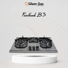 Glam Gas Food book-B3 Hob | 3 Burner | Kitchen Gas Stove | Gas Stove   1 Year Brand Warranty