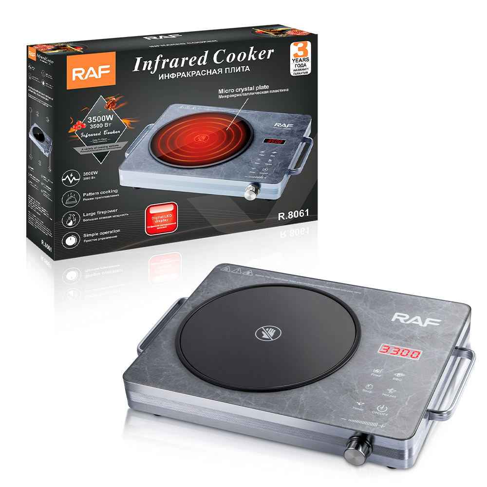 RAF Electric Infrared Cooker R.8061 Stove & Hot Plate Safe And Efficient Without Producing Smoke