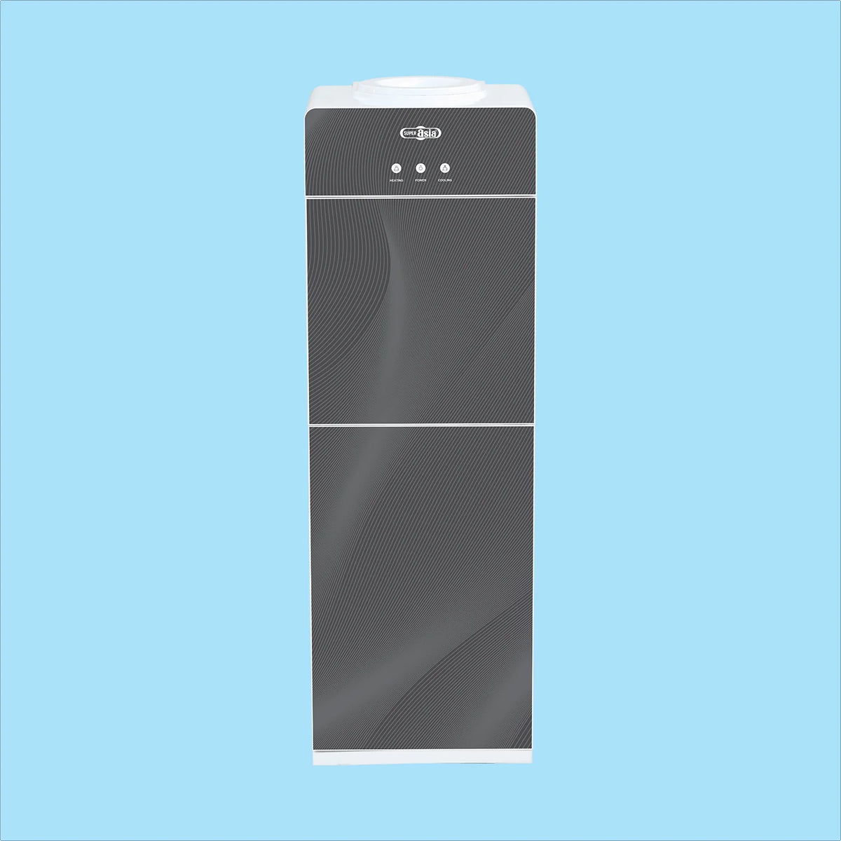 Super Asia Water Dispenser HC-53 G Elegant Tempered Double Glass Door Easy Water Dispensing with 3 Taps Brand Warranty
