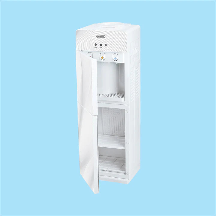 Super Asia Water Dispenser HC-55 W Elegant Tempered Double Glass Door Easy Water Dispensing with 3 Taps Brand Warranty