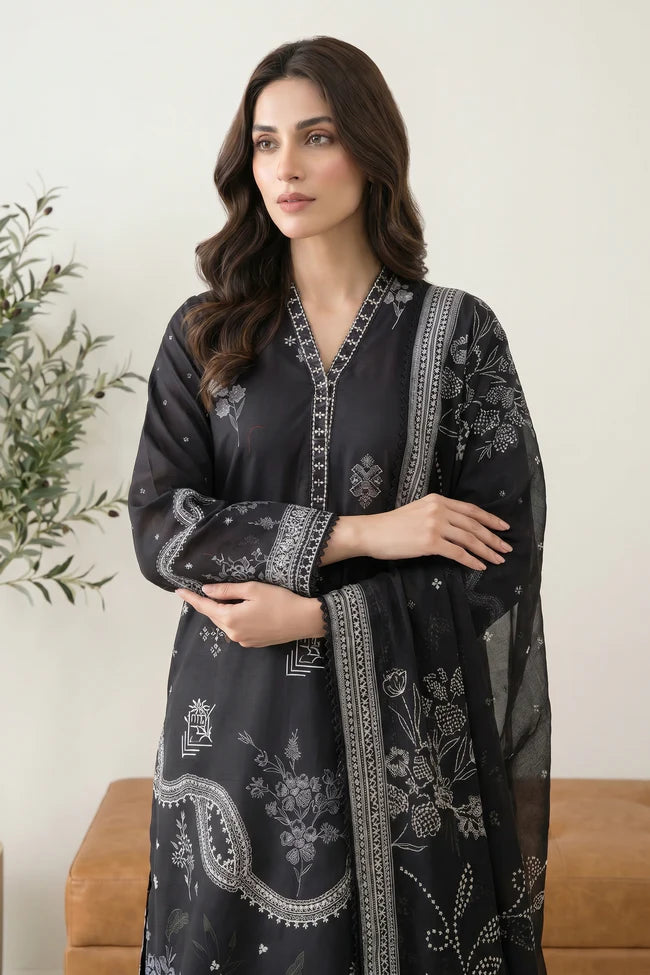 Lakhany Premium 03 Piece Unstitched Printed Lawn