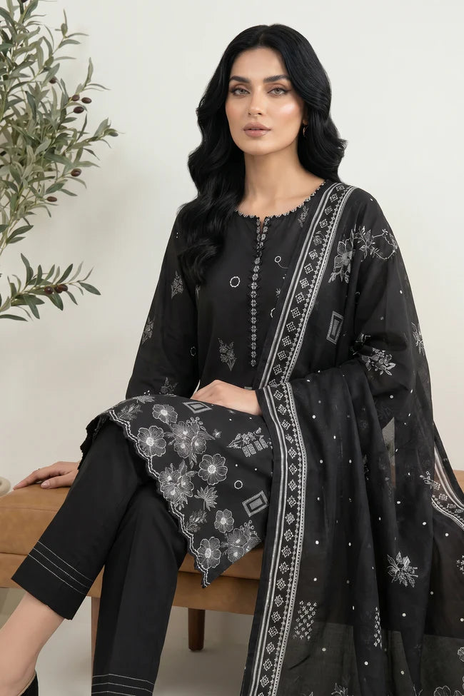 Lakhany Premium 03 Piece Unstitched Printed Lawn