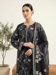 03 Piece Stitched Monochrome Printed Lawn