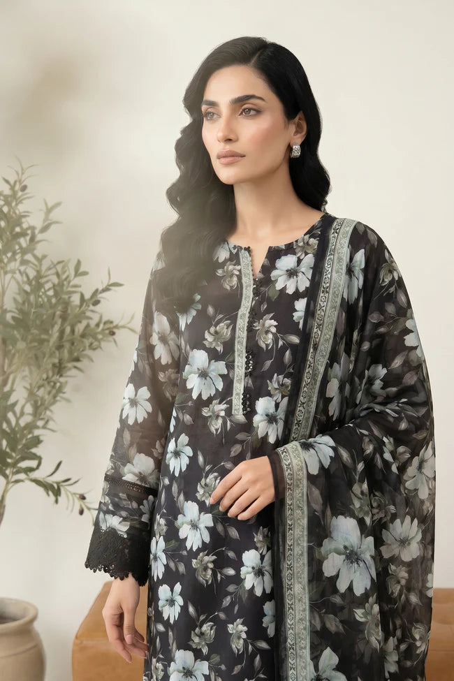 Lakhany Premium 03 Piece Unstitched Printed Lawn