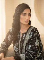 03 Piece Stitched Monochrome Printed Lawn