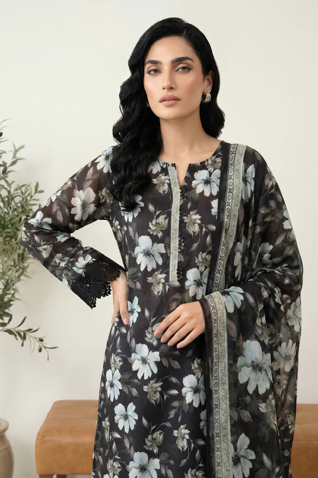 Lakhany Premium 03 Piece Unstitched Printed Lawn