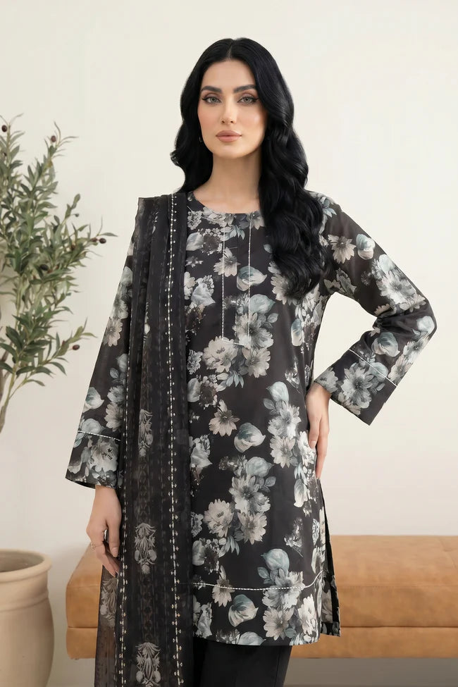 Lakhany Premium 03 Piece Unstitched Printed Lawn
