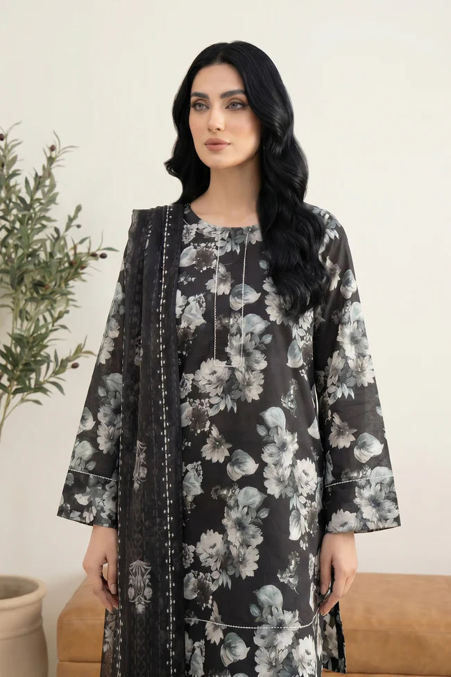 Lakhany Premium 03 Piece Unstitched Printed Lawn