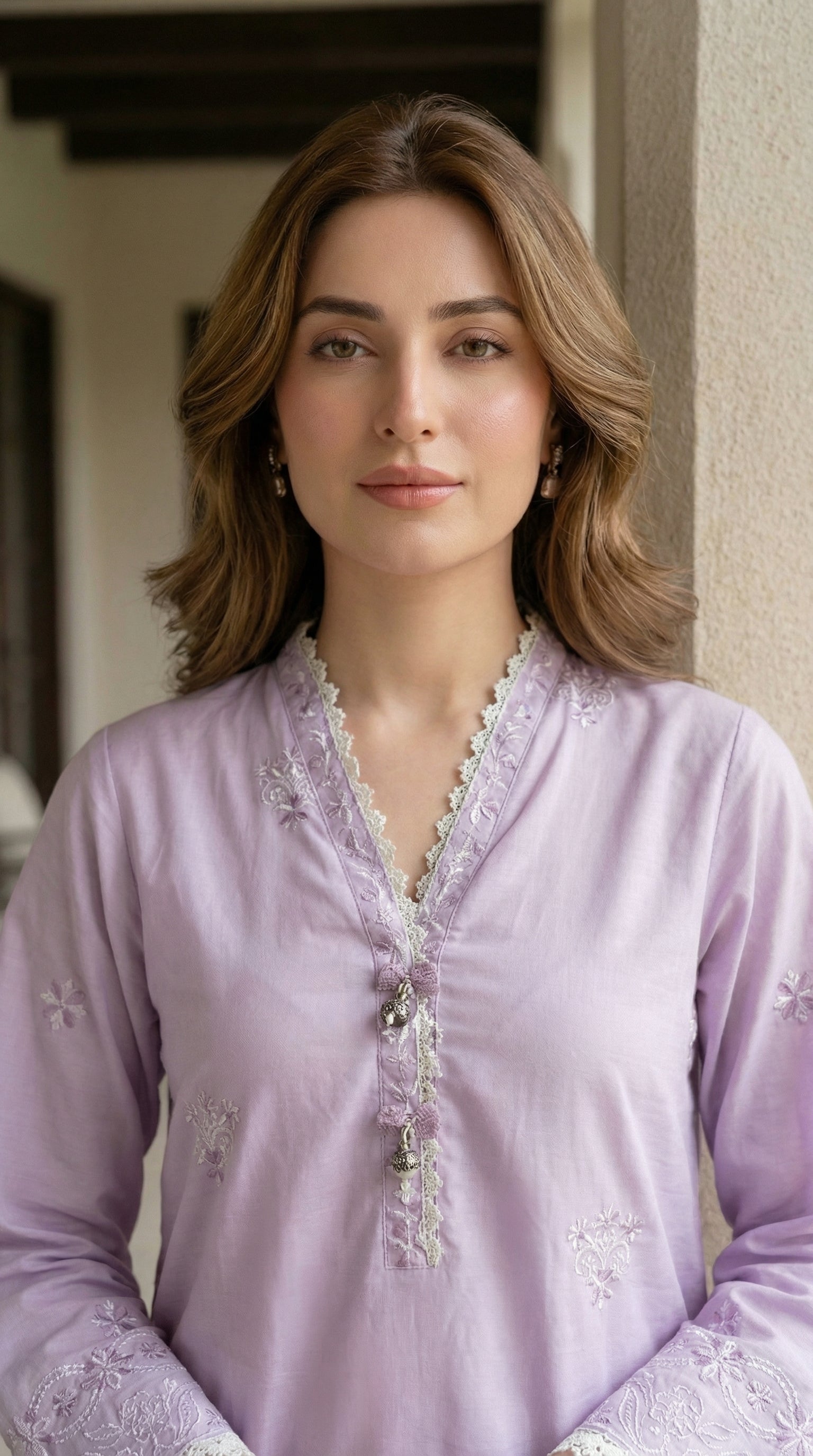 02 Piece Unstitched Embroidered Shirt with Trouser - View 5 - Lakhany