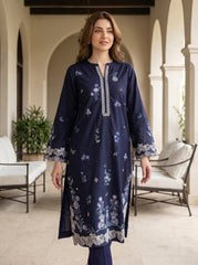 02 Piece Unstitched Embroidered with Shirt & Trouser - View 2 - Lakhany