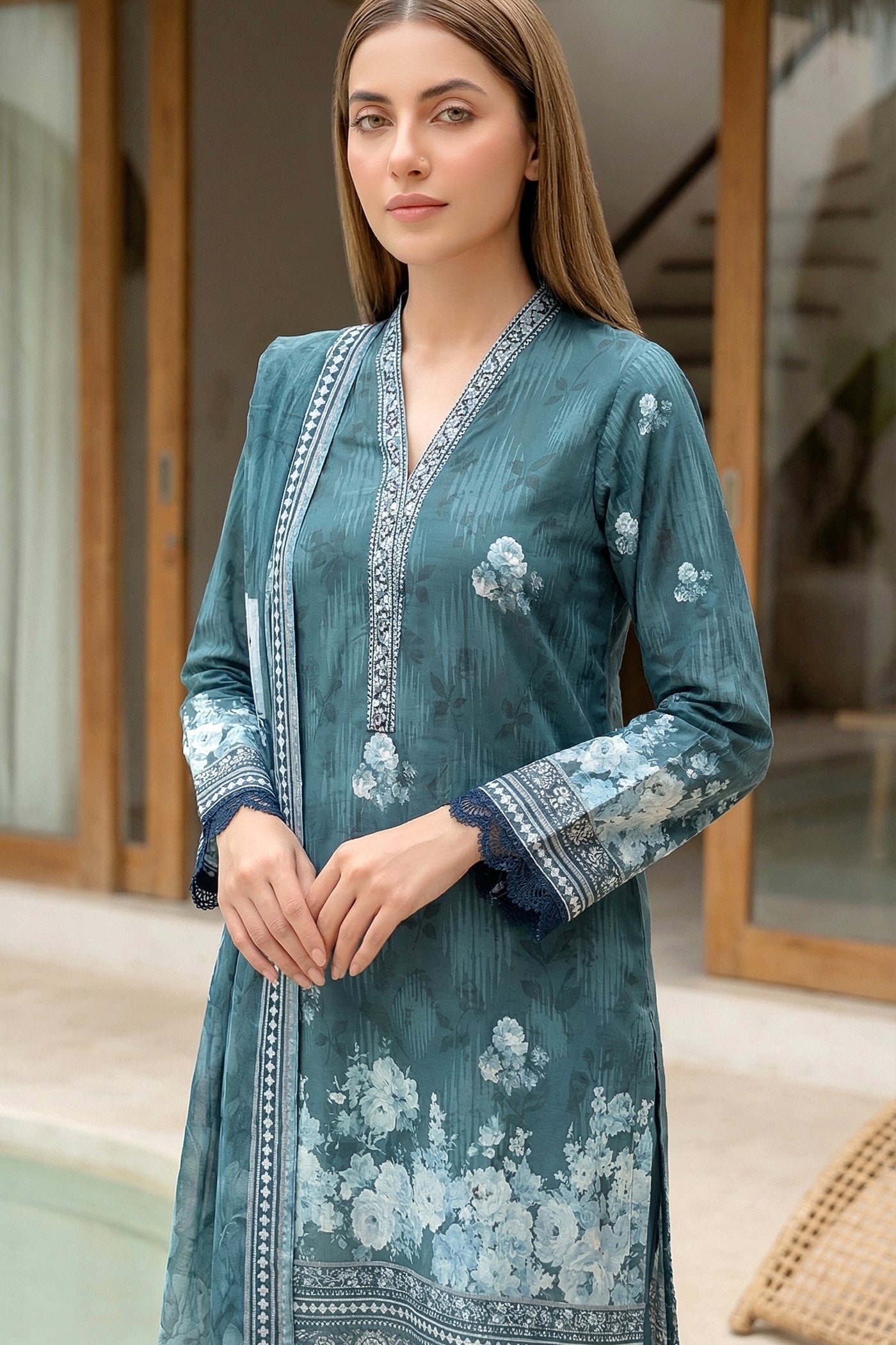 03 Piece Unstitched Printed Lawn - Design 11