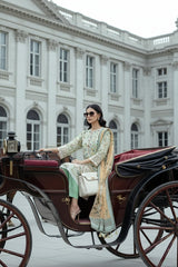 03 Piece Unstitched Embroidered With Printed Lawn Dupatta Komal Lawn - Design 3