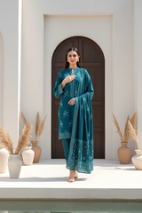 03 Piece Unstitched Pashmina Printed - Design 11