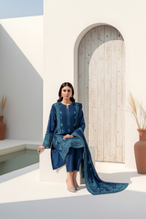 03 Piece Unstitched Pashmina Printed - Design 13