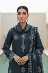 03 Piece Unstitched Pashmina Printed - Design 15