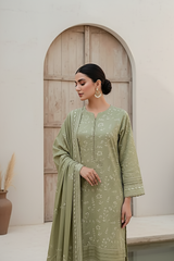 03 Piece Unstitched Pashmina Printed - Design 17