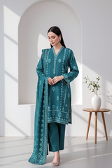 03 Piece Unstitched Textured Heavy Weight Printed Marina - Design 26