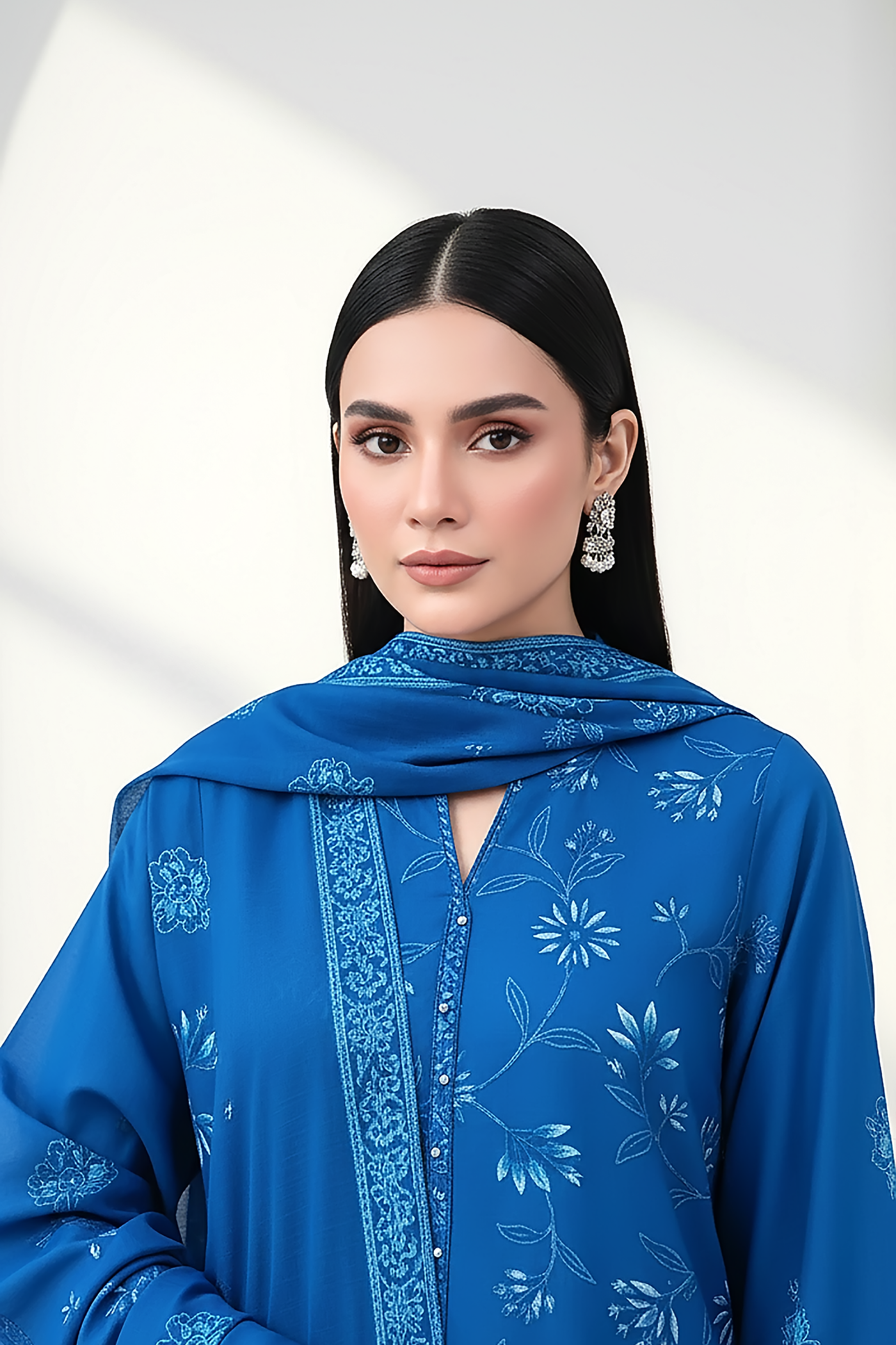 03 Piece Unstitched Textured Heavy Weight Printed Marina - Design 27