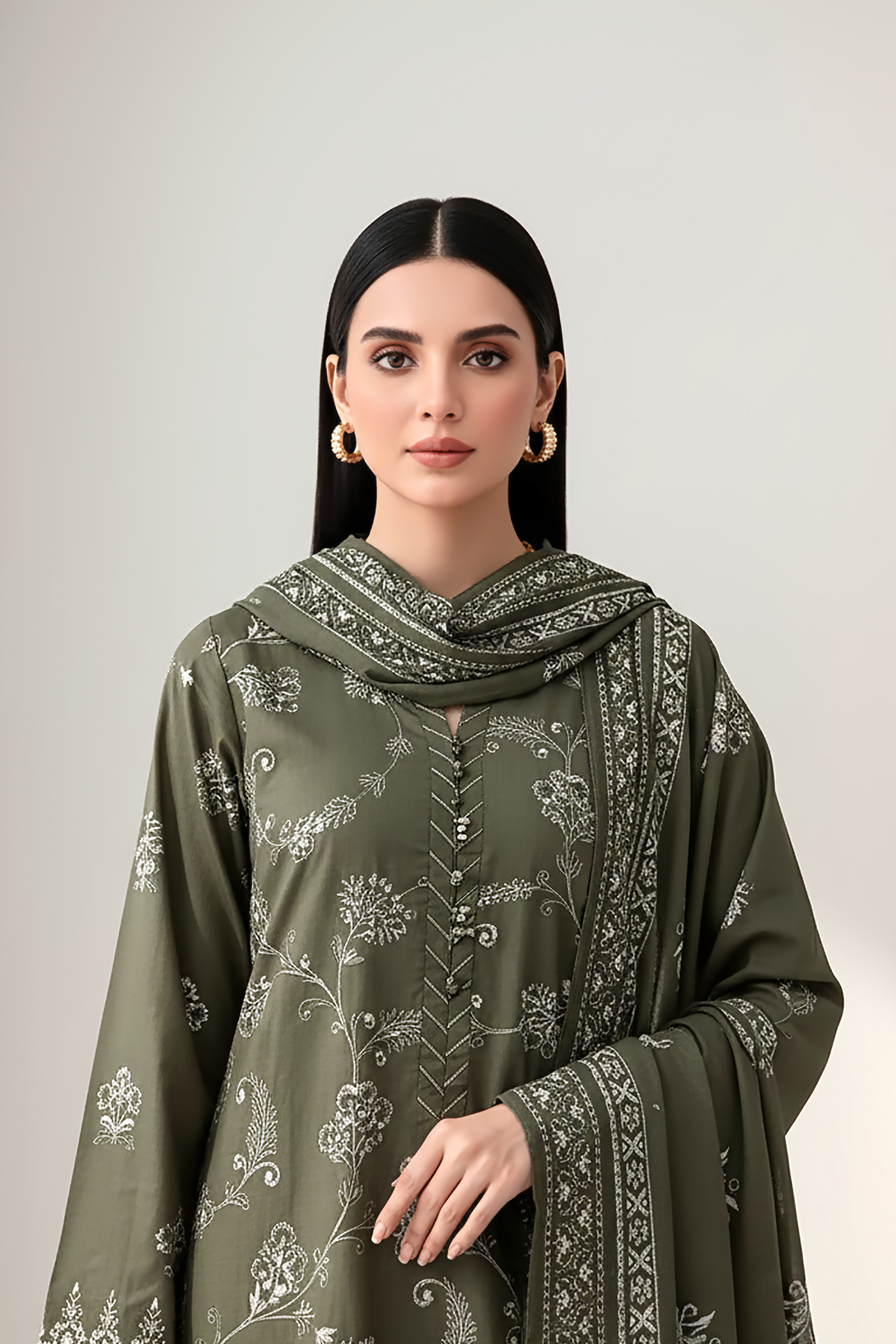 03 Piece Unstitched Textured Heavy Weight Printed Marina - Design 29