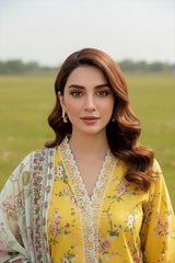 03 Piece Stitched Printed Embroidered Lawn