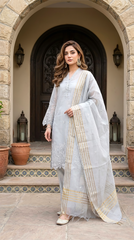 03 Piece Ready to wear Embroidered