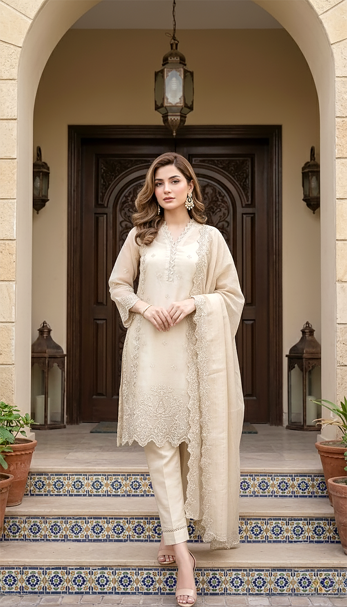 03 Piece Ready to wear Embroidered