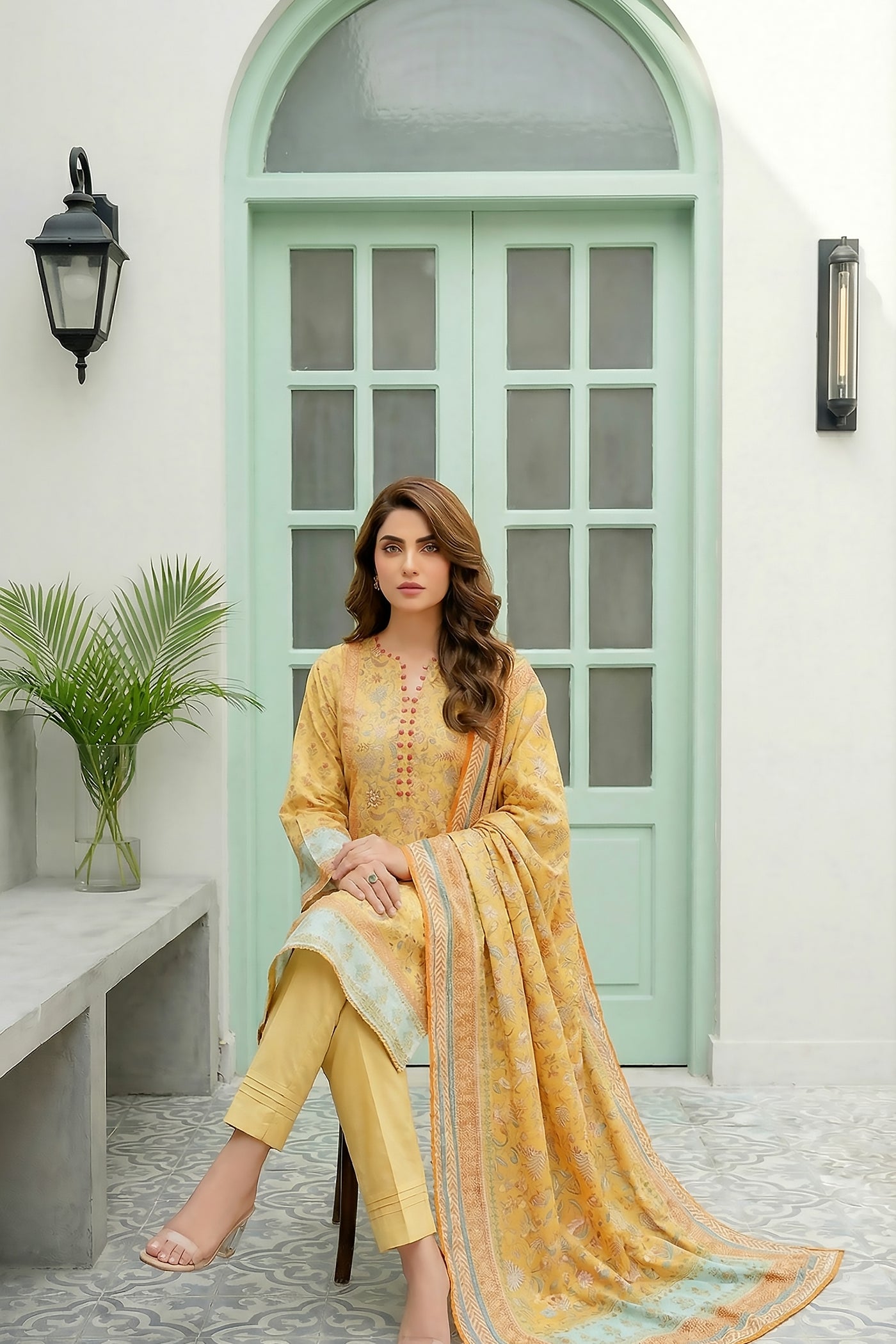 03 Piece Unstitched Printed Lawn - Design 3