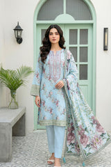 03 Piece Unstitched Printed Lawn - Design 7