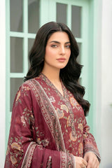 03 Piece Unstitched Printed Lawn - Design 4