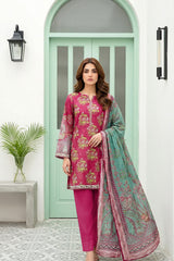 03 Piece Unstitched Printed Lawn - Design 9