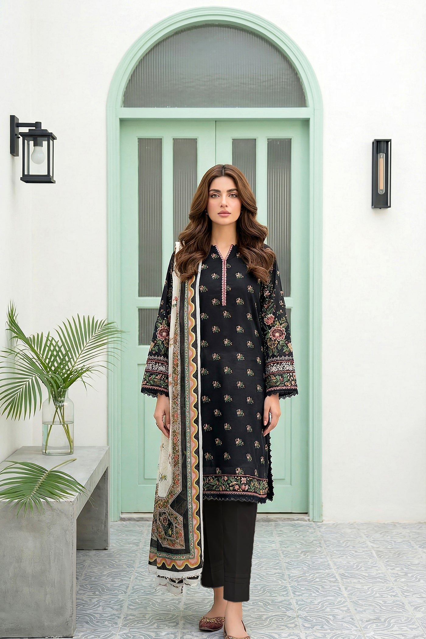 03 Piece Unstitched Printed Lawn - Design 5