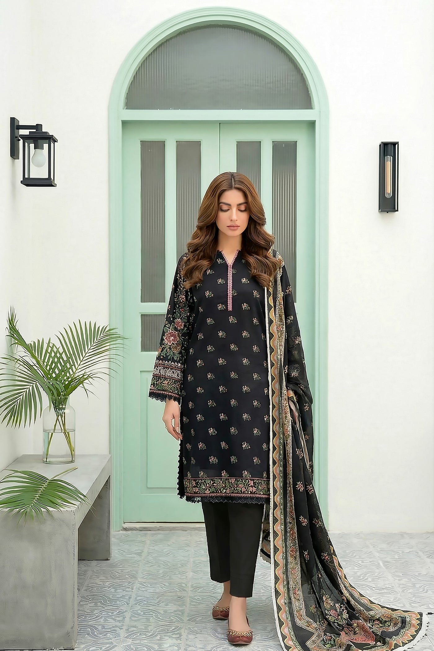 03 Piece Unstitched Printed Lawn - Design 5